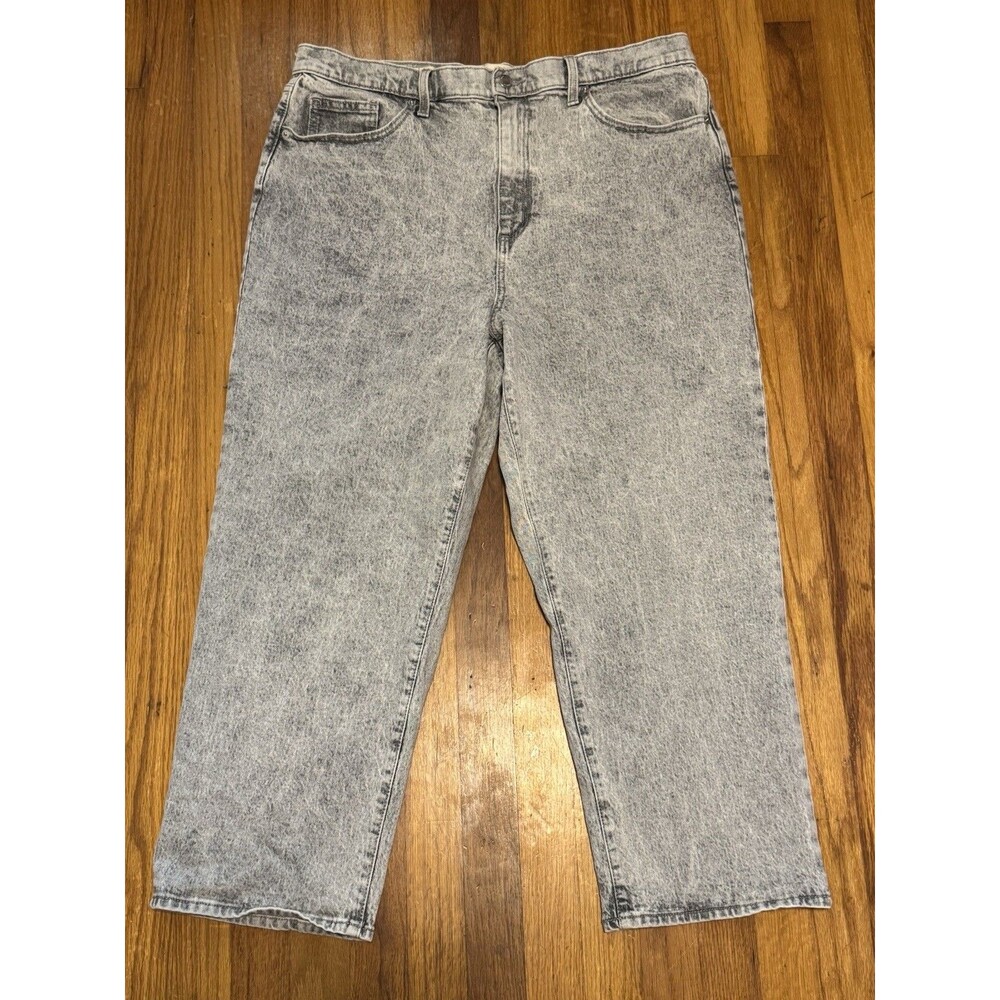 Universal Thread Vintage Straight Jeans Womens 18/34R Gray Acid Wash High Rise